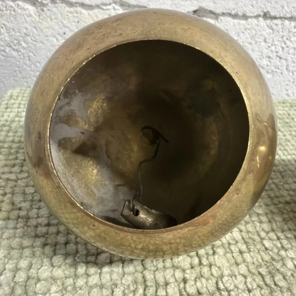 Vintage Pair Of Solid Brass Apple Bells Excellent Teacher Gift Back To School